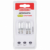 Автолампа W21/5W 12V 21/5W  без цоколя W3 16D 2-контактная СПУТНИК SKYWAY Стопы/габариты ком-кт 2шт